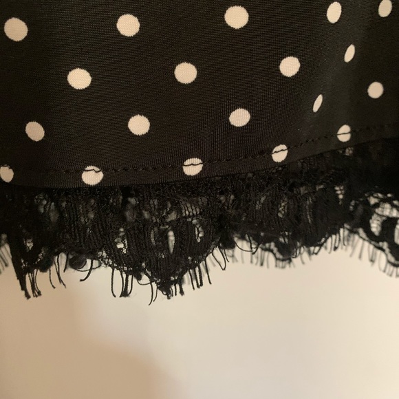 Black with white polka dot tank top - Picture 3 of 3